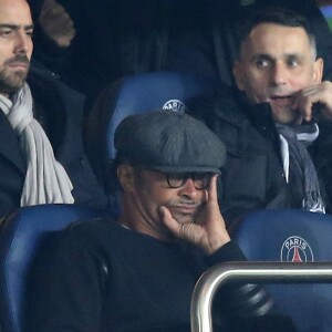 Yannick Noah lors du match de Ligue 1 PSG - Bastia lors de la 20e journée au Parc des Princes à Paris, le 8 janvier 2016