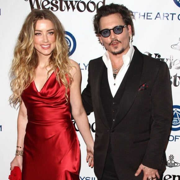 Johnny Depp et sa femme Amber Heard - 9ème Gala Heaven organisé par l'association The Art Of Elysium à Culver City le 9 janvier 2016.