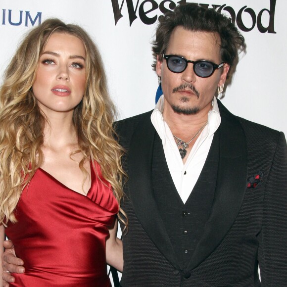 Johnny Depp et sa femme Amber Heard - 9ème Gala Heaven organisé par l'association The Art Of Elysium à Culver City le 9 janvier 2016.