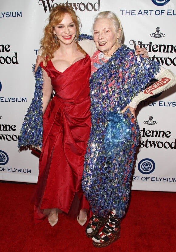 Christina Hendricks et Vivienne Westwood - 9ème Gala Heaven organisé par l'association The Art Of Elysium à Culver City le 9 janvier 2016.