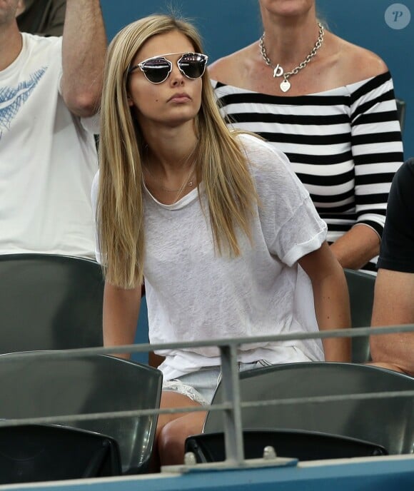 Danielle Knudson, la compagne de Milos Raonic lors du tournoi de Brisbane au Queensland Tennis Centre de Brisbane le 9 janvier 2016