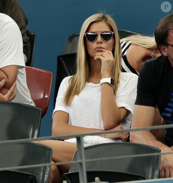 Danielle Knudson, la compagne de Milos Raonic lors du tournoi de Brisbane au Queensland Tennis Centre de Brisbane le 9 janvier 2016