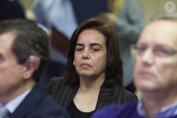 Ana Maria Tejeiro Losada - Premier jour du procès de l'affaire Noos au tribunal à l'Ecole d'administration publique des Baléares à Palma de Majorque, le 11 janvier 2016. Iñaki Urdangarin, accusé entre autres de détournement de fonds et de trafic d'influence, est l'un des principaux prévenus, tandis que l'infante Cristina d'Espagne est inculpée de fraude fiscale.