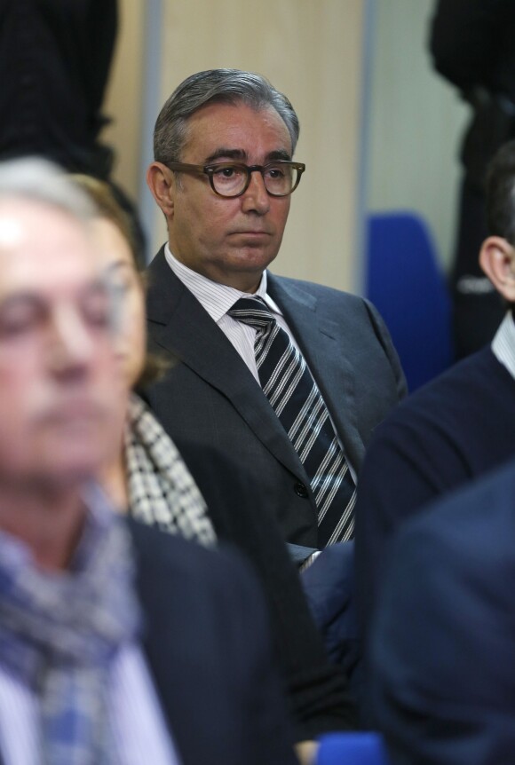 Diego Torres Perez, ex-associé d'Iñaki Urdangarin - Premier jour du procès de l'affaire Noos au tribunal à l'Ecole d'administration publique des Baléares à Palma de Majorque, le 11 janvier 2016. Iñaki Urdangarin, accusé entre autres de détournement de fonds et de trafic d'influence, est l'un des principaux prévenus, tandis que l'infante Cristina d'Espagne est inculpée de fraude fiscale.