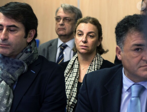 Elisa Maldonado - Premier jour du procès de l'affaire Noos au tribunal à l'Ecole d'administration publique des Baléares à Palma de Majorque, le 11 janvier 2016. Iñaki Urdangarin, accusé entre autres de détournement de fonds et de trafic d'influence, est l'un des principaux prévenus, tandis que l'infante Cristina d'Espagne est inculpée de fraude fiscale.