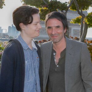 Exclusif - Samuel Benchetrit et son fils Jules - Personnalités sur la terrasse Publicis lors du 4e Champs Elysées Film Festival à Paris. Le 13 juin 2015