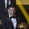 Lionel Messi lors de la cérémonie du Ballon d'or 2015 à la Kongresshaus de Zurich, le 11 janvier 2016