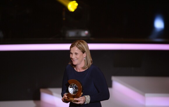 Jill Ellis,la coach des Etats-Unis lors de la cérémonie du Ballon d'or 2015 à la Kongresshaus de Zurich, le 11 janvier 2016