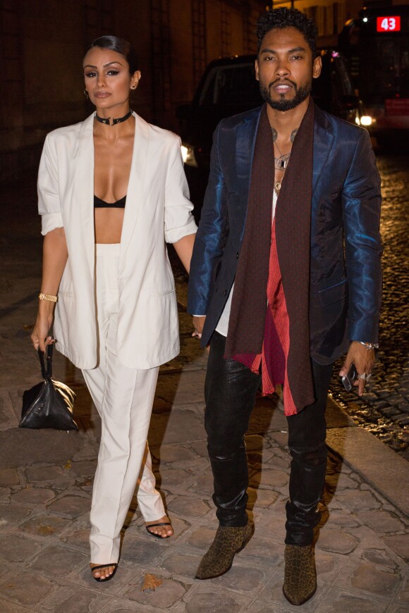 Exclusif - Le chanteur Miguel et sa compagne Nazanin Mandi - Soirée Valentino "Tribe Party" lors de la Fashion Week à Paris, le 6 octobre 2015.