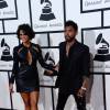 Le chanteur Miguel et Nazanin Mandi - 56eme ceremonie des Grammy Awards a Los Angeles le 26 janvier 2014