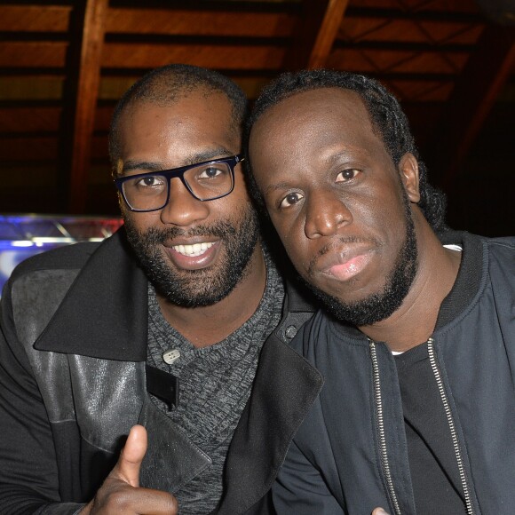 Teddy Riner et Youssoupha - Soirée de remise des Trophées aux médaillés mondiaux de 2015 à l'occasion des 70 ans de l'INSEP, en présence des grands noms du sport français à la Halle Maigrot de l'INSEP à Paris, le 9 décembre 2015. © Veeren/Bestimage