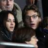 Jean Sarkozy, sa femme Jessica Sebaoun - People assistent au match de coupe de la Ligue entre le Psg et Lyon au Parc des Princes à Paris le 13 janvier 2016.