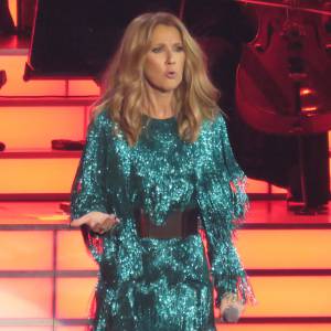 Céline Dion en concert au Caesars Palace à Las Vegas le dimanche 30 août 2015.