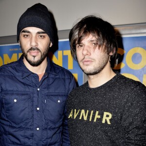 Gringe et Orelsan - Avant-première du film "Comment c'est loin" réalisé par Orelsan et Christophe Offenstein au cinéma MK2 Bibliothèque à Paris, le 1er décembre 2015. © Veeren/Bestimage