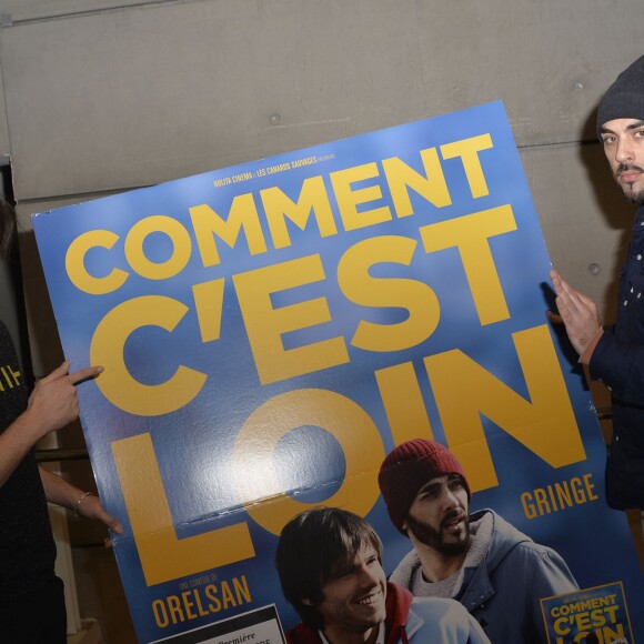 Gringe et Orelsan - Avant-première du film "Comment c'est loin" réalisé par Orelsan et Christophe Offenstein au cinéma MK2 Bibliothèque à Paris, le 1er décembre 2015. © Veeren/Bestimage