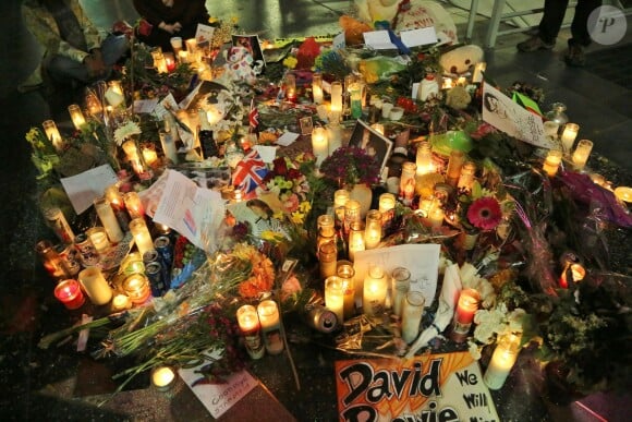 Hommage à David Bowie à Los Angeles, le 12 janvier 2016. © CPA/Bestimage