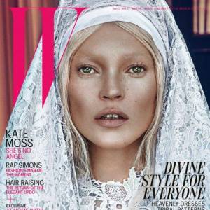 Kate Moss en couverture de W en 2012