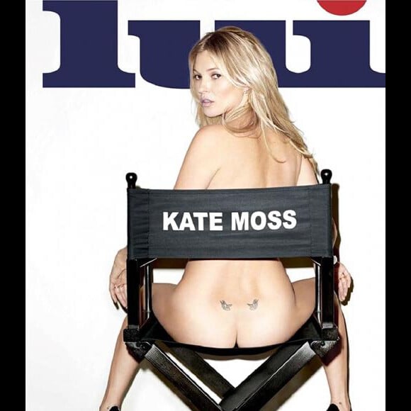 Kate Moss en couverture de Lui en décembre 2014