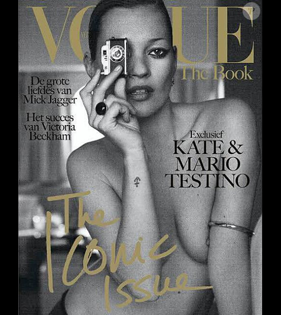Kate Moss en couverture de Vogue Hollande en 2015