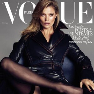 Kate Moss en couverture de Vogue Paris en 2015