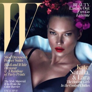 Kate Moss en couverture de  W en 2011