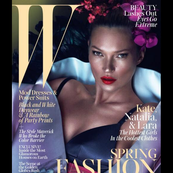 Kate Moss en couverture de  W en 2011