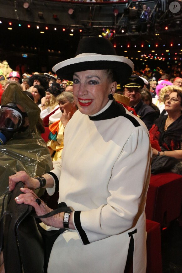 Exclusif - Geneviève de Fontenay - Patrick Sébastien fête ses 40 ans de scène à l'Olympia à Paris, le 14 novembre 2014.