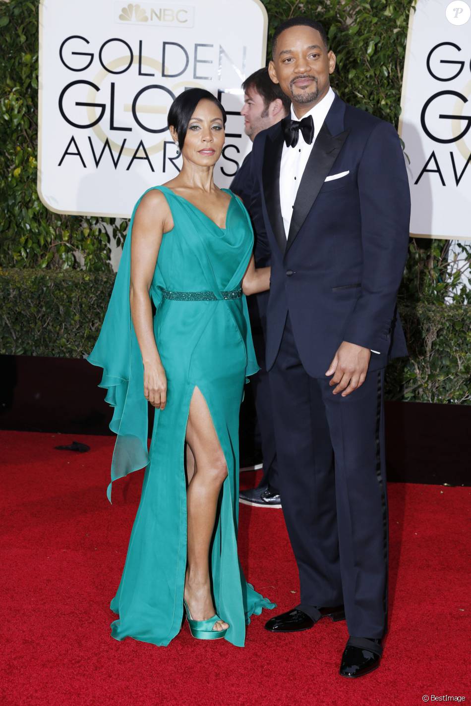 Will Smith et sa femme Jada Pinkett Smith - La 73e cérémonie annuelle des Golden Globe Awards à Beverly Hills, le 10 janvier 2016. © Olivier Borde/Bestimage