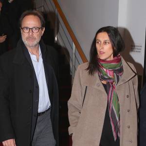 Exclusif - Marc Levy et sa femme Pauline Lévêque, enceinte, au Festival du film "In French with English subtitles" à New York, le vendredi 20 Novembre 2015