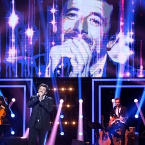 Exclusif - Patrick Bruel - Enregistrement de l'émission "Le Grand Show, hommage à Michel Delpech" le 18 janvier 2016. L'émission sera diffusée sur France 2 le 23 janvier à 20h55. ©Cyril Moreau/Bestimage