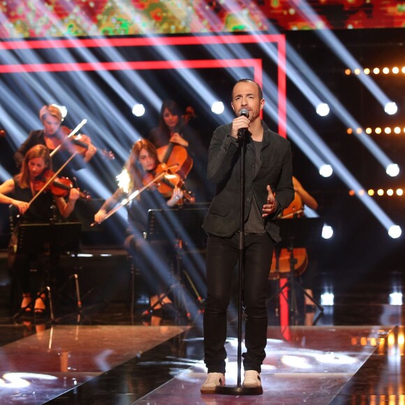 Exclusif - Anne Gravoin et Calogero - Enregistrement de l'émission "Le Grand Show, hommage à Michel Delpech" le 18 janvier 2016. L'émission sera diffusée sur France 2 le 23 janvier à 20h55. ©Cyril Moreau/Bestimage