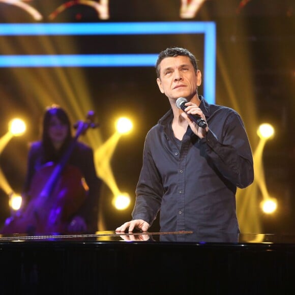 Exclusif - Marc Lavoine et Alain Lanty - Enregistrement de l'émission "Le Grand Show, hommage à Michel Delpech" le 18 janvier 2016. L'émission sera diffusée sur France 2 le 23 janvier à 20h55. ©Cyril Moreau/Bestimage