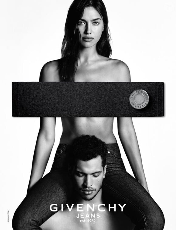 Irina Shayk et Chris Moore sur la nouvelle campagne Givenchy Jeans. Photo par Luigi & Iango.