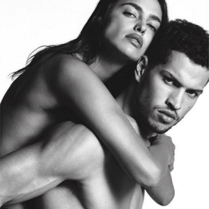 Irina Shayk et Chris Moore sur la nouvelle campagne Givenchy Jeans. Photo par Luigi + Iango.