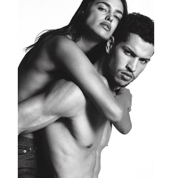 Irina Shayk et Chris Moore sur la nouvelle campagne Givenchy Jeans. Photo par Luigi + Iango.