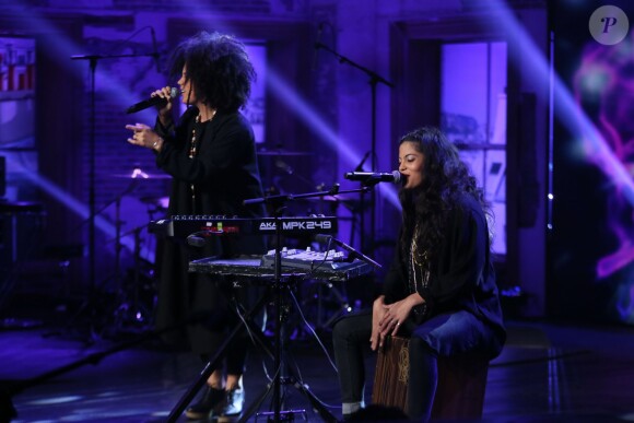 Exclusif - Ibeyi - Enregistrement de l'émission "Du côté de chez Dave", le 7 décembre 2015. L'émission sera diffusée le 24 janvier 2016 sur France 3. ©CVS/Bestimage