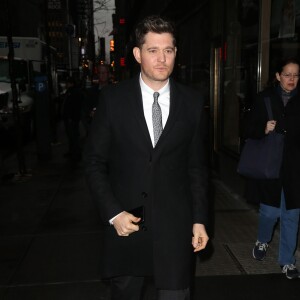 Michael Buble allant participer à l'émission "Today" à New York, le 1er décembre 2015