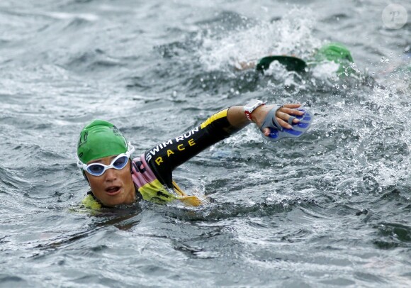 Pippa Middleton lors de l'Otillo Swim-Run World Championship en Suède, le 7 septembre 2015.