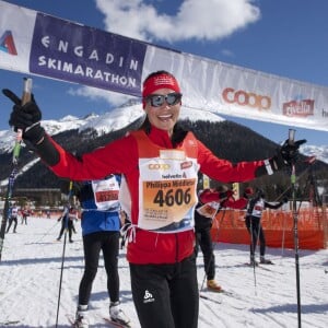 Pippa Middleton lors du 43e Engadin Marathon de ski de fond le 10 mars 2013 en Suisse.