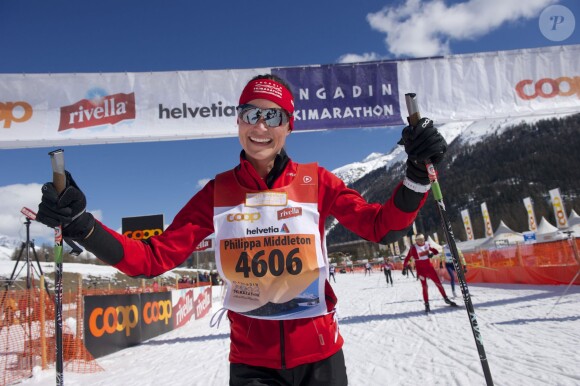 Pippa Middleton lors du 43e Engadin Marathon de ski de fond le 10 mars 2013 en Suisse.