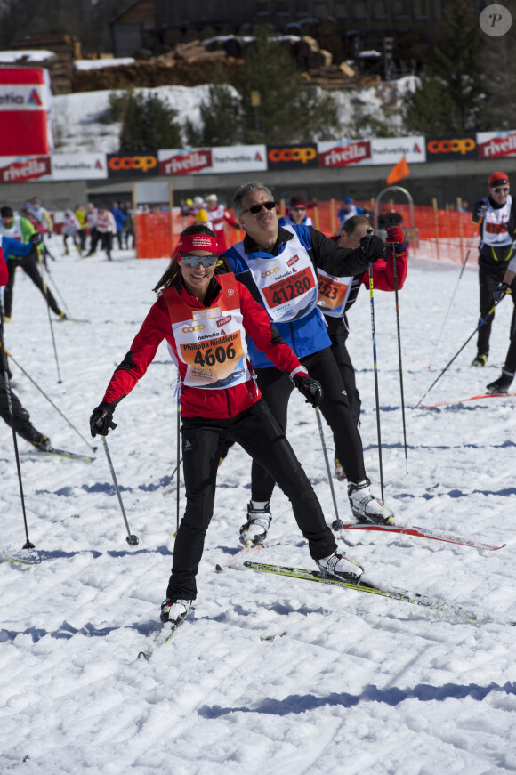 Pippa Middleton arrive lors du 43e Engadin Marathon de ski de fond le 10 mars 2013 en Suisse.