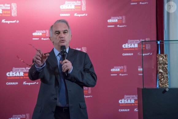 Alain Terzian - Conférence de presse des nominations pour la 41e cérémonie des César 2016 au Fouquet's à Paris le 27 janvier 2016.