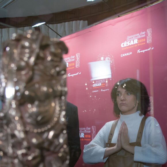 Florence Foresti (maîtresse de cérémonie) - Conférence de presse des nominations pour la 41e cérémonie des César 2016 au Fouquet's à Paris le 27 janvier 2016.