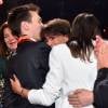 Exclusif - La princesse Stéphanie de Monaco, ici dans les bras de ses enfants Louis et Pauline Ducruet, a reçu le 19 janvier 2016 un Clown d'or des mains de son frère le prince Albert II lors du 40e Festival international du cirque de Monte-Carlo, en reconnaissance de son engagement dans la perpétuation du rendez-vous créé par leur père le prince Rainier III, qu'elle préside depuis 2005, et en présence notamment de ses enfants Louis et Pauline Ducruet. © Bruno Bebert/Bestimage
