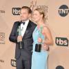 Brie Larson et Leonardo DiCaprio - Célébrités lors des 22ème "Annual Screen Actors Guild Awards" à Los Angeles le 30 janvier 2016. © CPA / BESTIMAGE 30/01/2016 - Los Angeles
