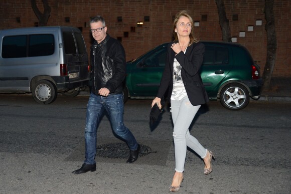 Semi Exclusif - Joan Piqué et sa femme Montserrat Bernabeu se rendent aux 3 ans de Milan, le fils de Shakira et Gerard Piqué à Barcelone, le 22 janvier 2016