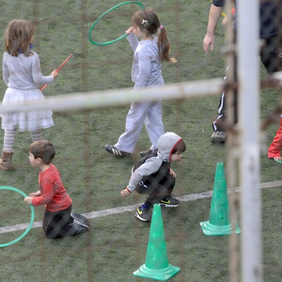 Semi Exclusif - Milan, le fils de Shakira et Gerard Piqué à son entraînement de sport, le 22 janvier 2016