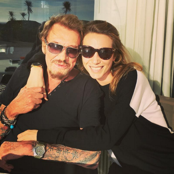 Johnny Hallyday et Laura Smet à Quiberon, fin janvier 2016.