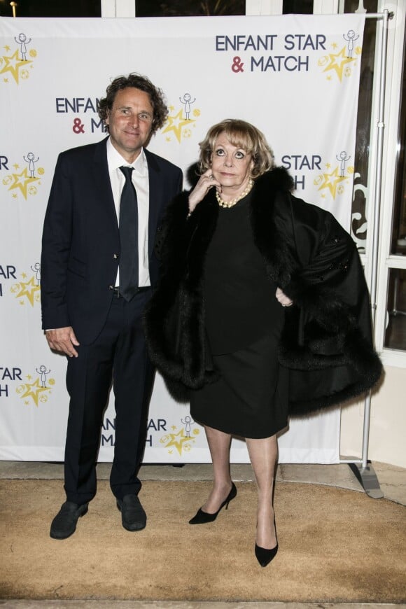 Fabrice Ravaux et Michèle Mercier - Dîner de gala de l'association "Enfant Star & Match" à l'hôtel Carlton à Cannes. Le 30 janvier 2016