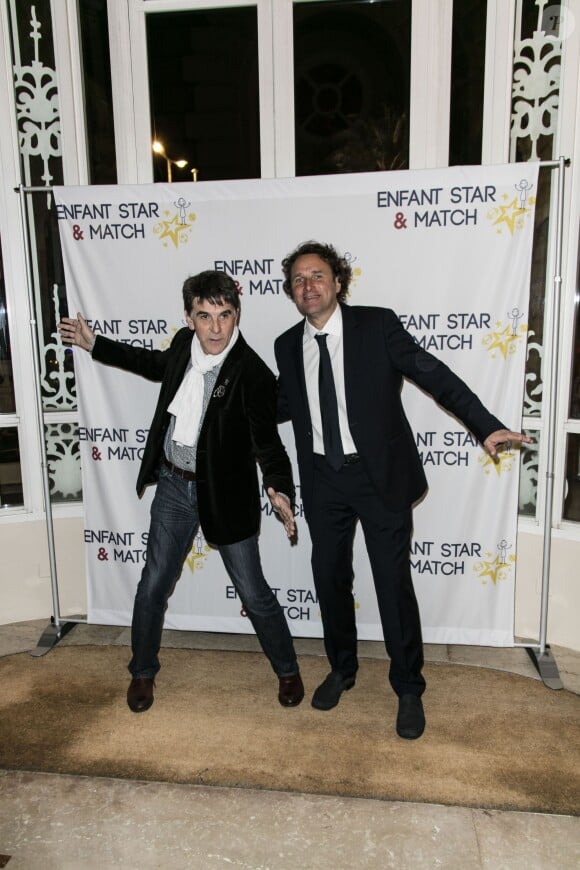 Tex et Fabrice Ravaux - Dîner de gala de l'association "Enfant Star & Match" à l'hôtel Carlton à Cannes. Le 30 janvier 2016